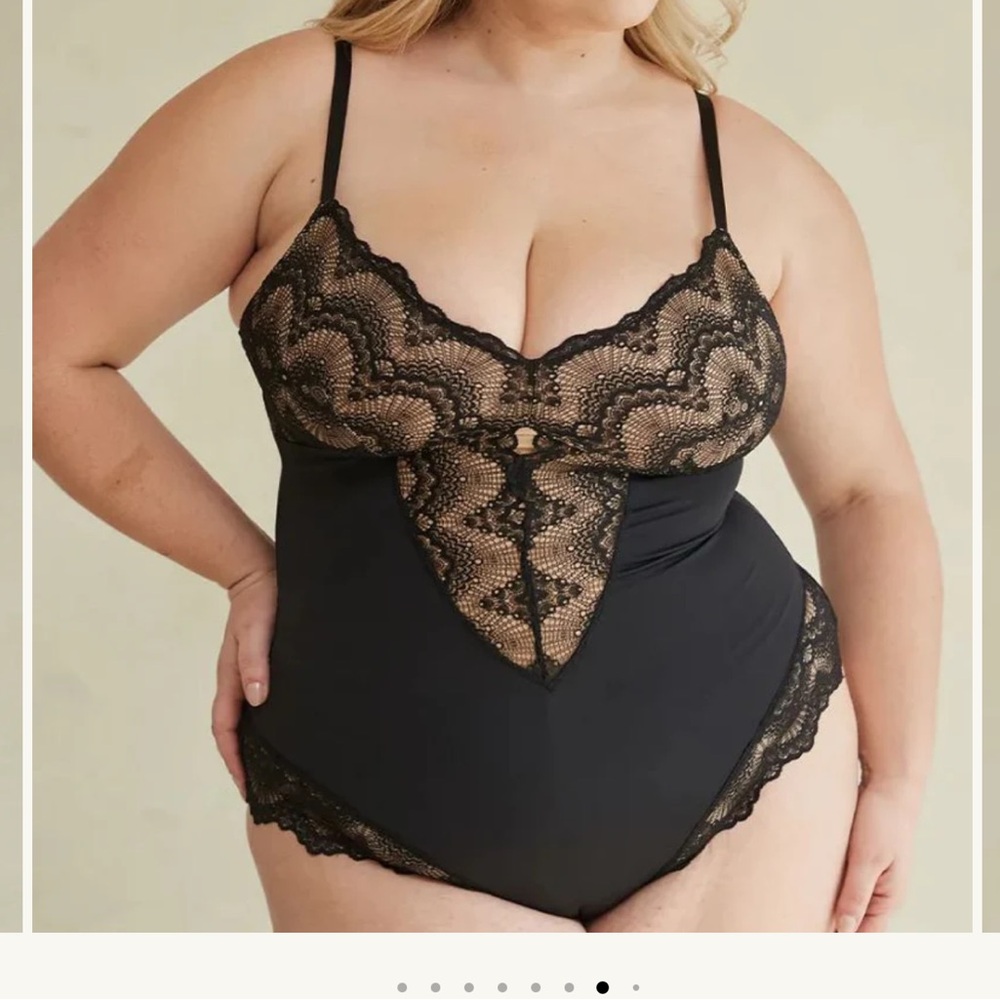 Elegant Black Lace Bodysuit